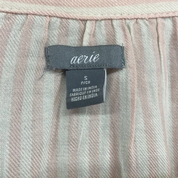 NWT aerie Pink/White Striped Top‎ Size Small (S) - Picture 7 of 9